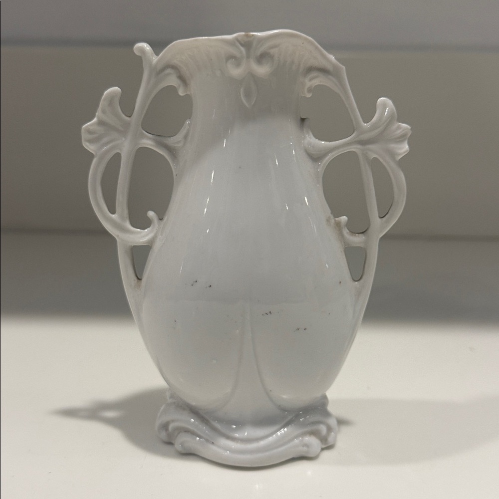 Vintage Decorative Porcelain Bud Vase - Citizens National Bank 24k Gold Accents - Picture 3 of 5